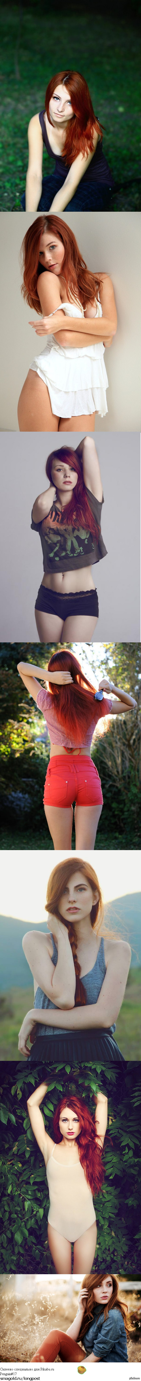 7 gorgeous redhead cuties. Part 2. - NSFW, Girls, beauty, Redheads, Redhead girl, Legs, Milota, Longpost