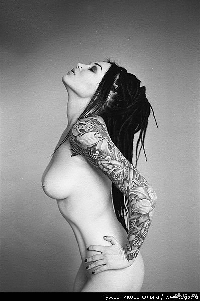 Photographer Guzhevnikova Olga - NSFW, Black and white photo, The photo, Tattoo