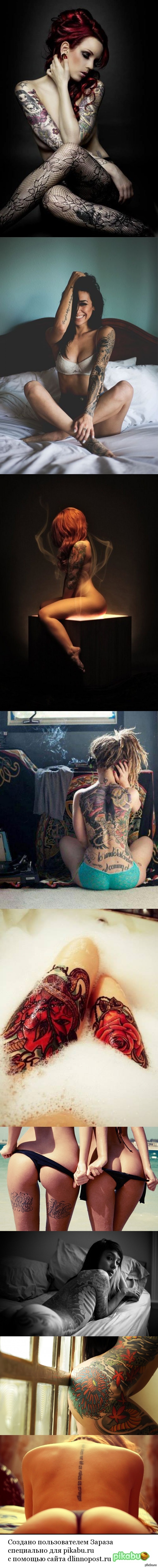 Girls and tattoos. - NSFW, Girls, Tattoo, Erotic, Breast, Booty, Longpost