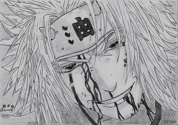 Jiraiya. Art #2 - Моё, Аниме, Anime Art, Jiraiya, Дзиряйа, Джирайа, Наруто, Джирайя