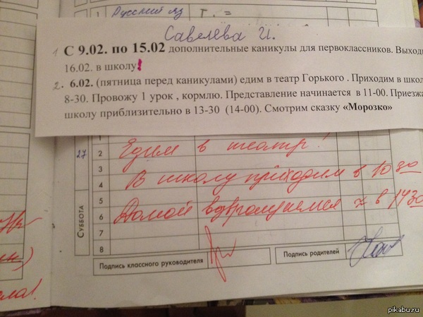 Дневник первоклассника