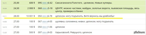 Просматривая сегодня курс доллара в Киеве...