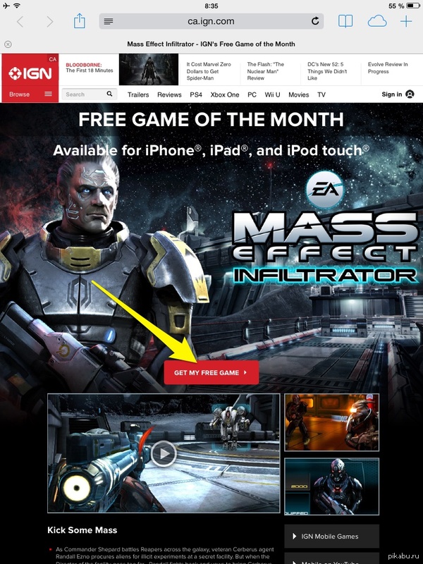 Mass Effect: Infiltrator  iOS    , ,  "GET MY FREE GAME"      AppStore