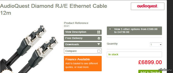 Ethernet   .   - Audiovisual   Ethernet- AudioQuest Diamond  $10,5 .      .