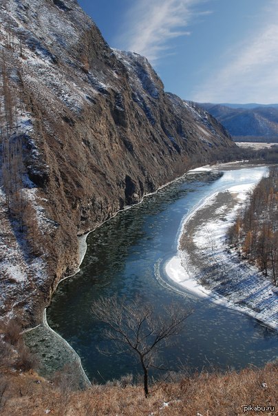 Республика Бурятия, Закаменский район, село Улекчин. Фото 2, поздняя осень.