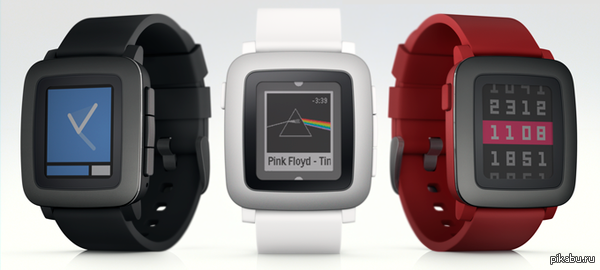 Pebble Time        kickstarter https://www.kickstarter.com/projects/597507018/pebble-time-awesome-smartwatch-no-compromises   ?