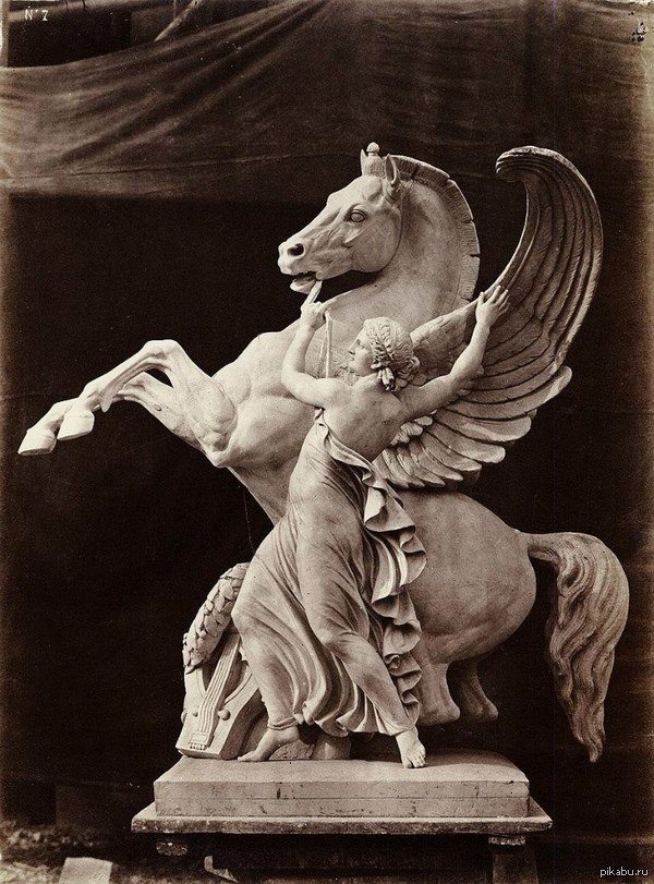 Eugene-Louis Lequesne, Fame Escorting Pegasus, 1875. 