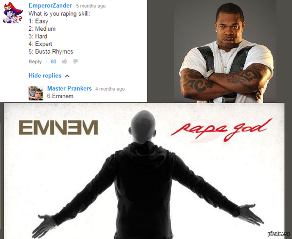      ?  1 - ,  2 - ,  3 - ,  4 - ,  5 - Busta Rhymes,  6 - Eminem