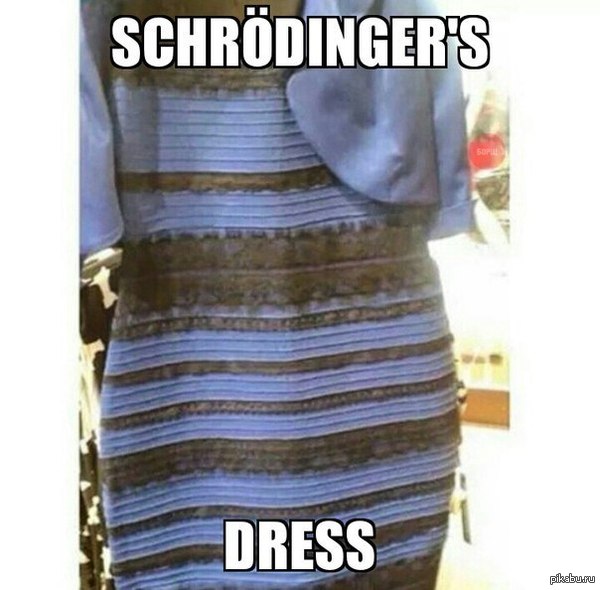 Yes, it's Schrodinger's dress! - My, The dress, Slopok