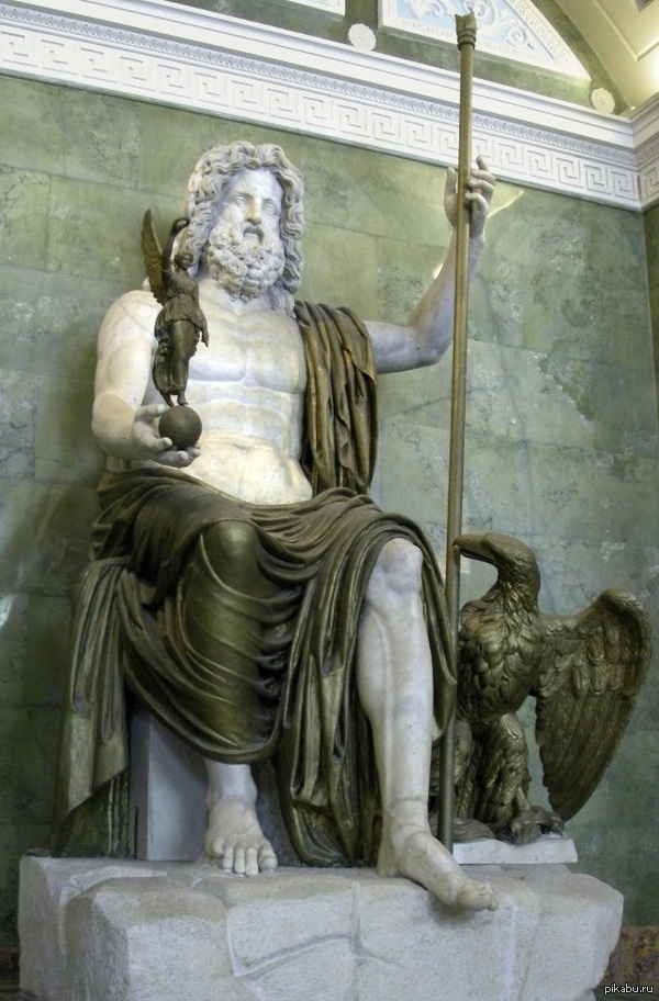"Statue of Zeus at Olympia (copy)", Roman sculptor (Flavian era), Saint-Petersburg, Hermitage, 1th century AD.