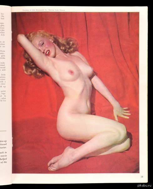 Marilyn Monroe in the very first issue of Playboy magazine. - NSFW, Playboy, Marilyn Monroe, Erotic, The photo