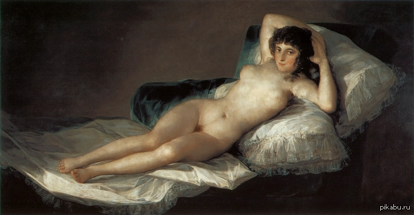 Francisco Goya. Nude Maja. - NSFW, Painting, Francisco Goya, Strawberry