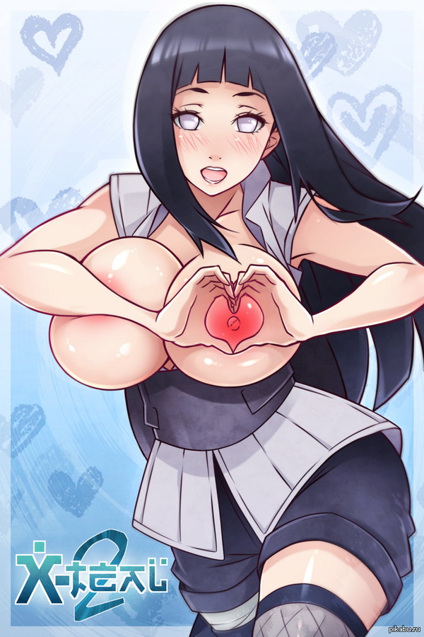 Since I'm a boy and you won't like my boobs, here are some painted boobs for you! - NSFW, Hinata hyuga, Heart, Naruto, Heart