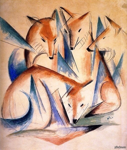 franz marc. foxes. 1913