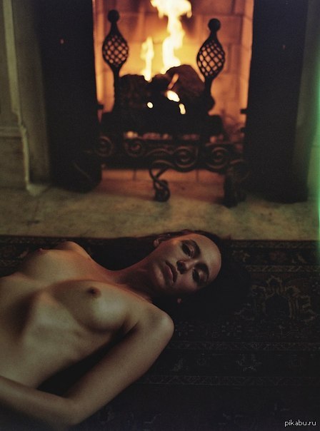 Cosy - NSFW, Boobs, Nipples, Fireplace, Beautiful girl