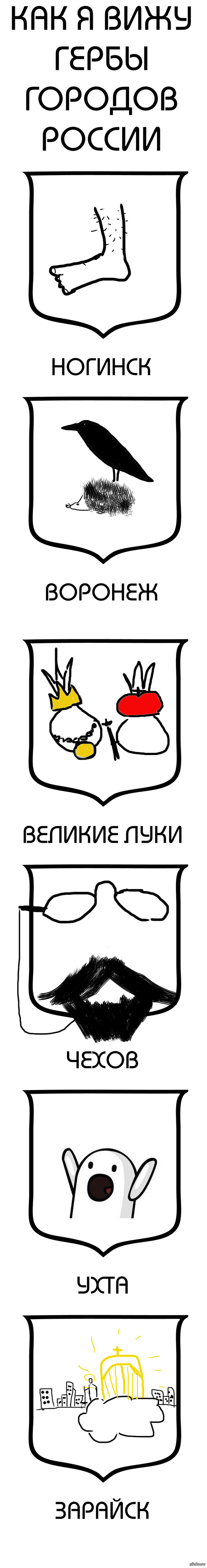 Самые смешные гербы городов России