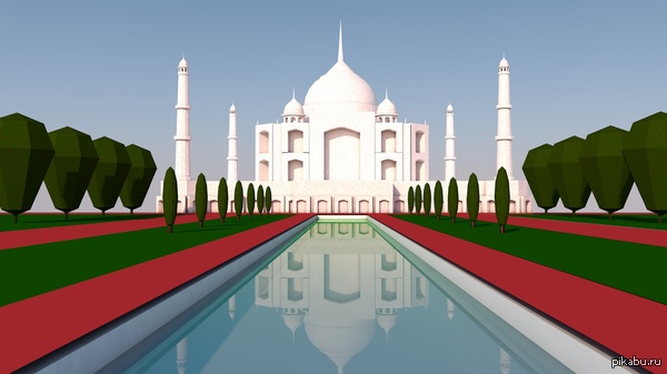  . -. (Low poly Taj Mahal).    -  . -  ?  P.S.   ,    ().   : 3 , : Cinema 4D
