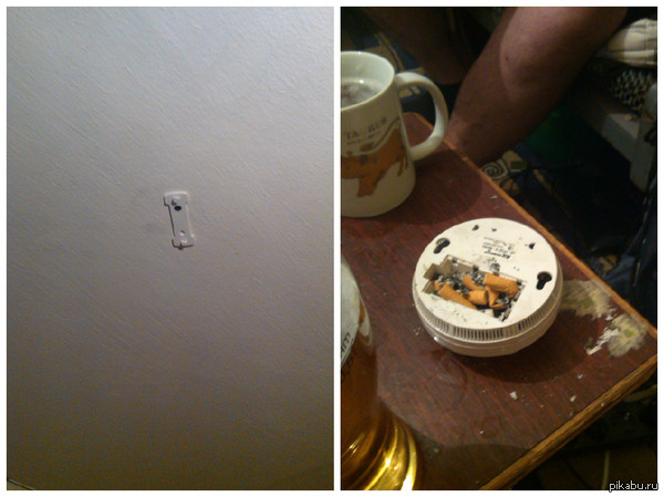 The alarm is broken - My, Ashtray, Fire alarm, Dormitory, Savvy