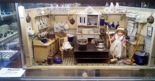 Офигенный макет кукольной кухни. 1910 год. Германия.