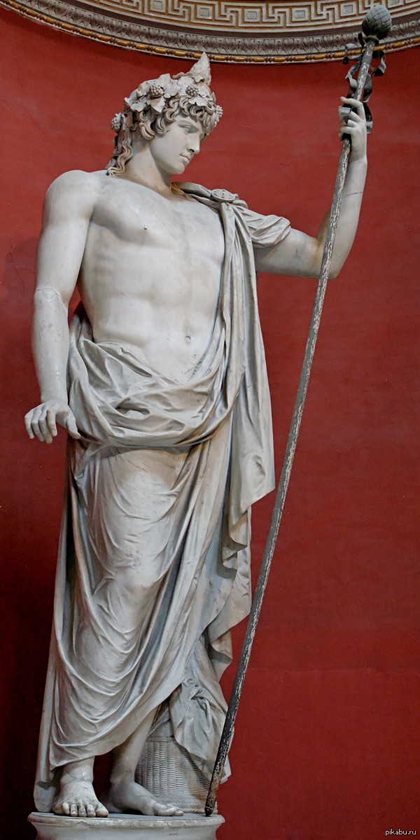 &quot;Antinous as Bacchus&quot;, Roman statue, Museo Pio-Clementino, Vatican, Rome, Italy, 2nd century AD. "",  ,  -, , , , 2-   .