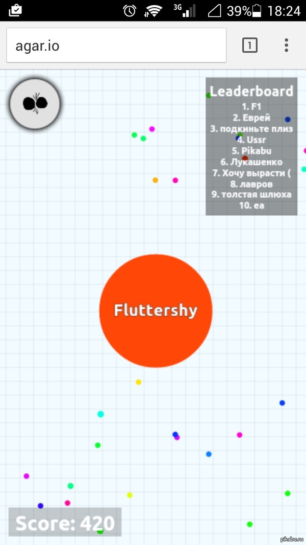 Agar.io на тапке