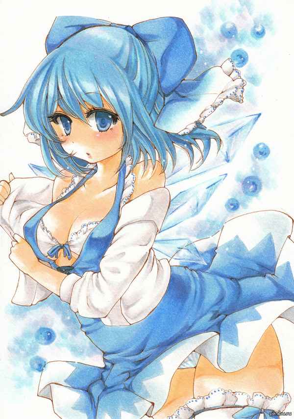 Ice Fairy. - NSFW, Anime, Anime art, Touhou, Cirno