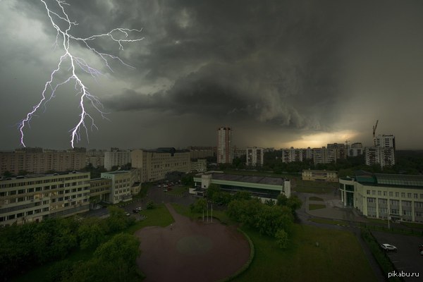 Московские грозы. - Гуу, Выхино, Гроза, Плохая погода, Не мое