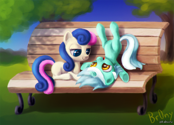 &quot;Bon Bon and Lyra&quot;   Br0ny.    ,  .