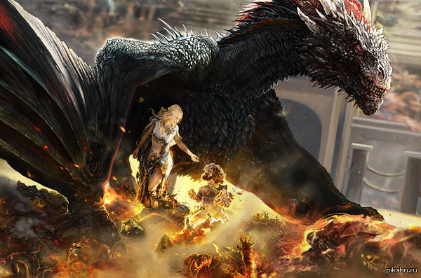 Dance with dragons... - Game of Thrones, Art, Images, Tyrion Lannister, Daenerys Targaryen