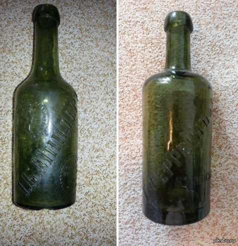 Нашел в серванте бутылки, предположительно от лимонада. Год, увы, не известен. За качество извиняюсь.