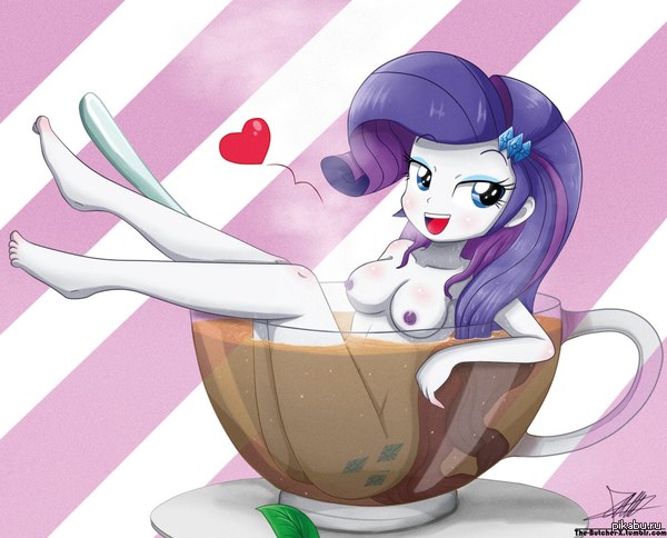 Tea with marshmallow - NSFW, My little pony, MLP Suggestive, Humanization, Rarity, Images