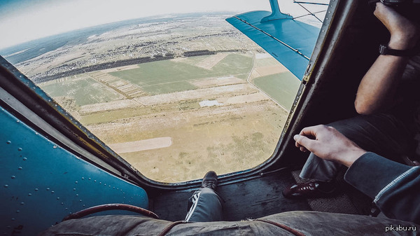 First parachute jump D-6 - My, Skydiving, GoPRO