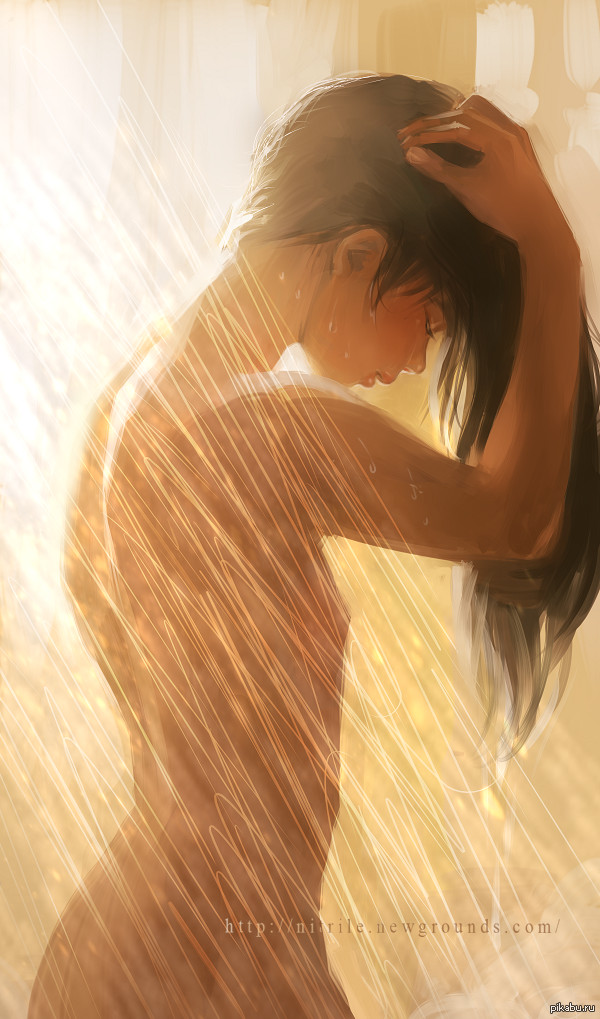 morning shower - NSFW, Anime Art, Аниме, Nitrile, Otoko no ko