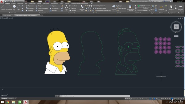 Просто Гомер В Автокаде)