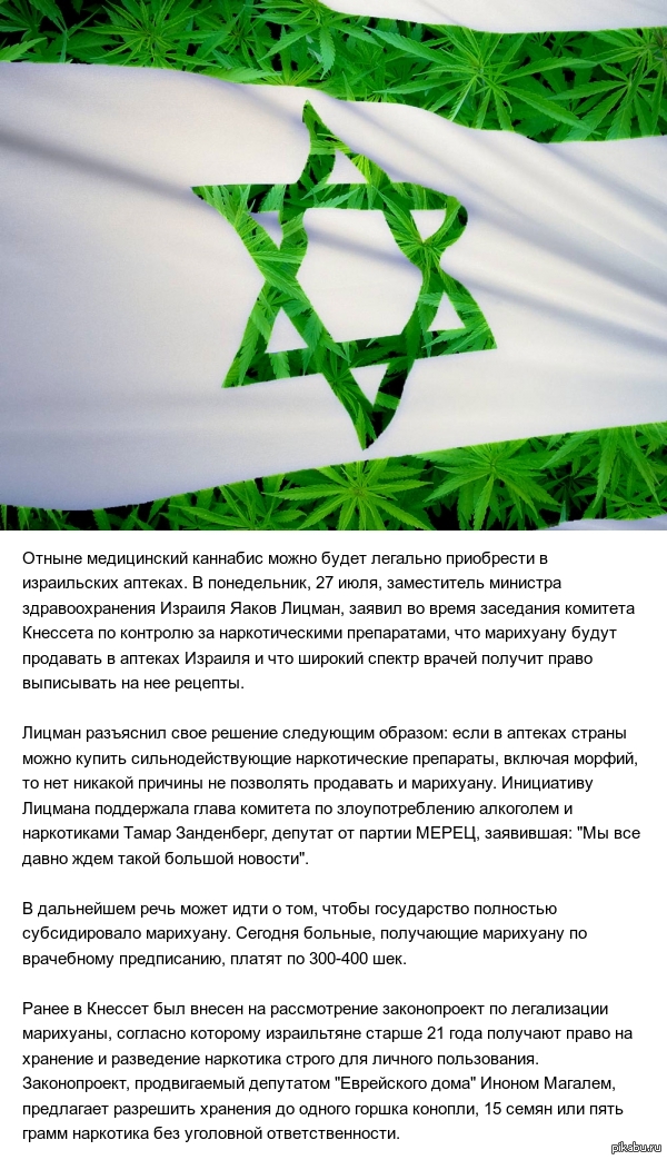 законы израиля марихуана