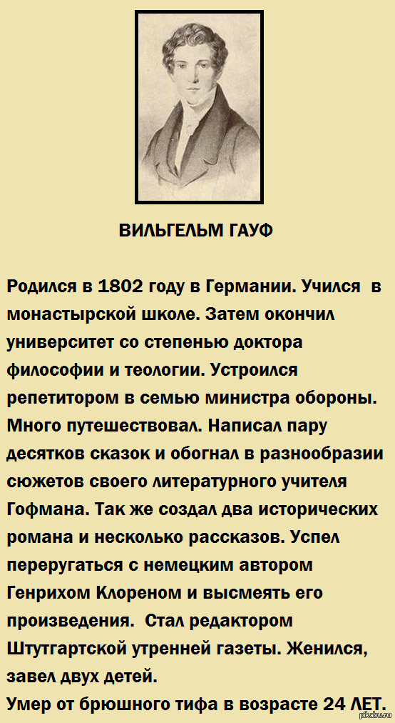 Писатель гауф