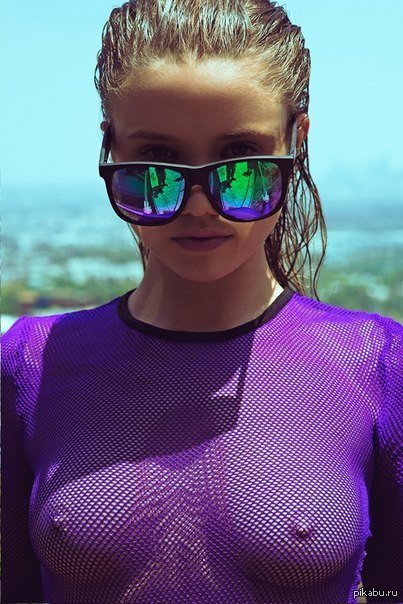 purple summer - Purple, , Summer, Boobs, Beautiful girl, NSFW