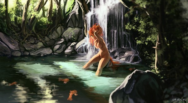 By the waterfall - NSFW, My little pony, MLP Suggestive, Original character, Boobs, Images, Anthro, Rule 34