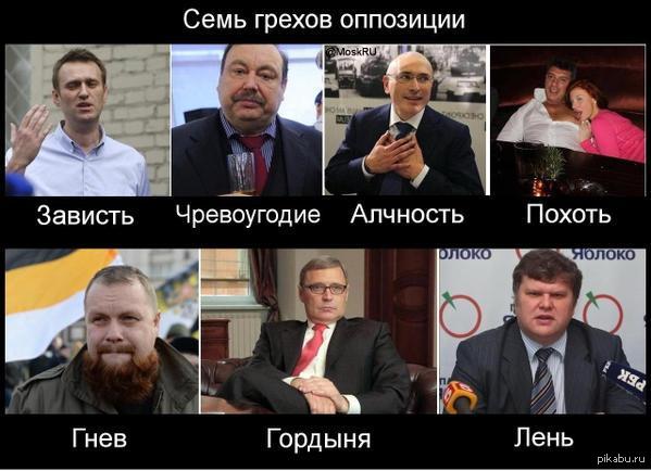 Семь смертных грехов оппозиции