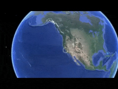 Google earth  . 