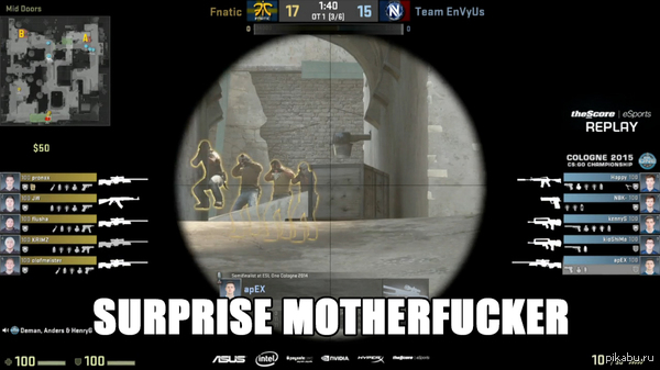 When I went to the wrong mid. - My, Fnatic, Envyus, ESL One, Games, CS: GO