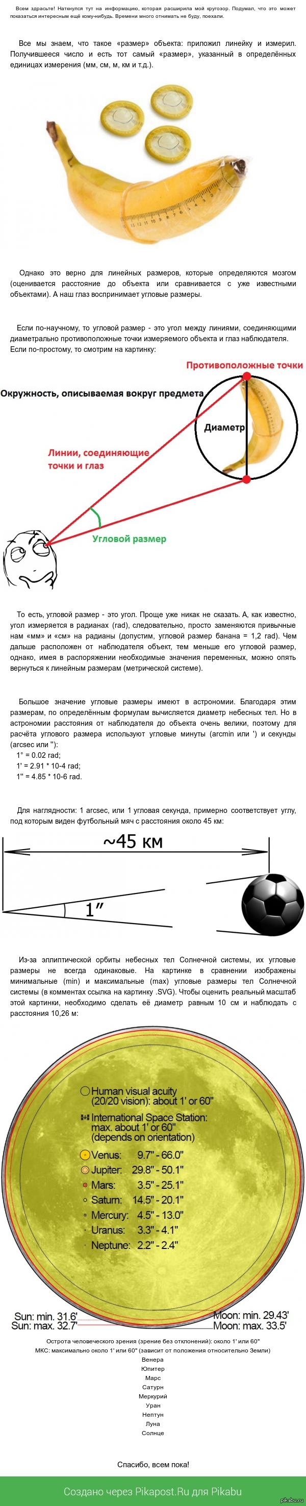 Angle size - NSFW, , Metrology, Informative, Astronomy, The science, Banana, Paint master