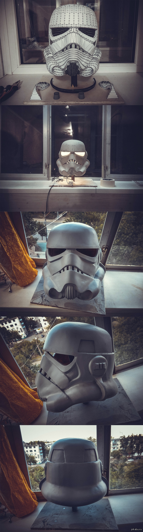 Немного пятничного недостороя) - Моё, Helmet, Pepakura, Штурмовик Star Wars, Papercraft, Пятничный тег моё, Длиннопост