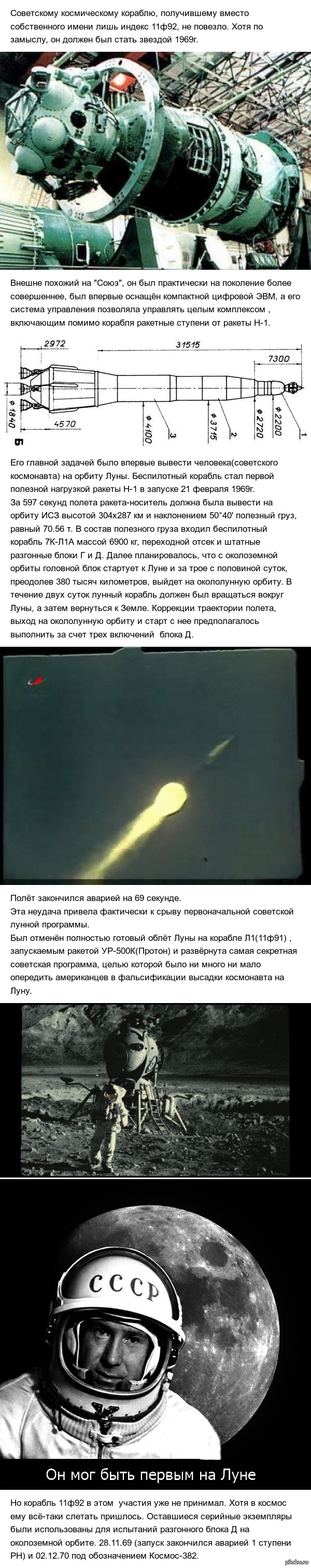 Космический корабль 7К-Л1А. Как мы не слетали на Луну(2)