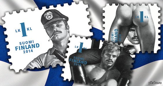 Did you know? In 2014 Finnish Post issued stamps with gay designs from Tom of Finland. - NSFW, My, mail, Interesting, Stamps, 2014, Finland, Homosexuality
