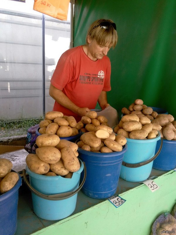 Евгений Плющенко на рынке Краснодара