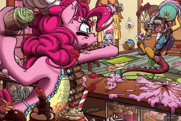 Cupcake war. Discord VS Pinkie