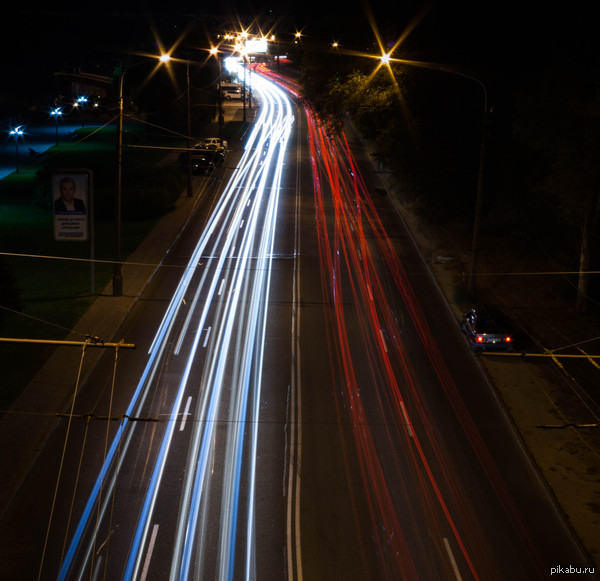 Ночные трассера машин