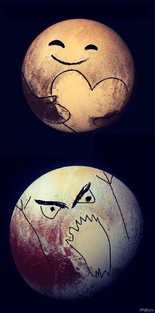 Плутон до и после того как узнал что он не планета