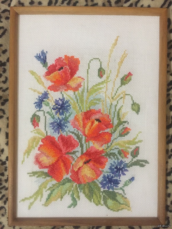 Poppies for mom. - My, My, Embroidery, Presents